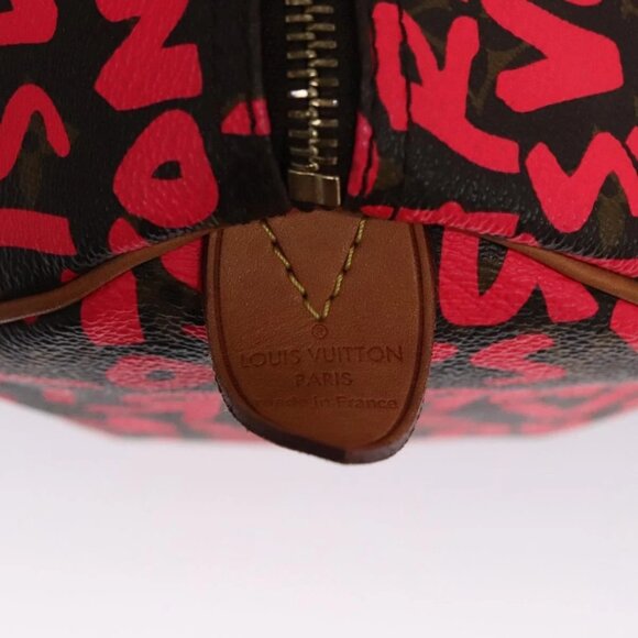 LOUIS VUITTON Monogram Graffiti Speedy 30 Hand Bag Pink M93704 LV Auth 115047AV - Picture 11 of 16